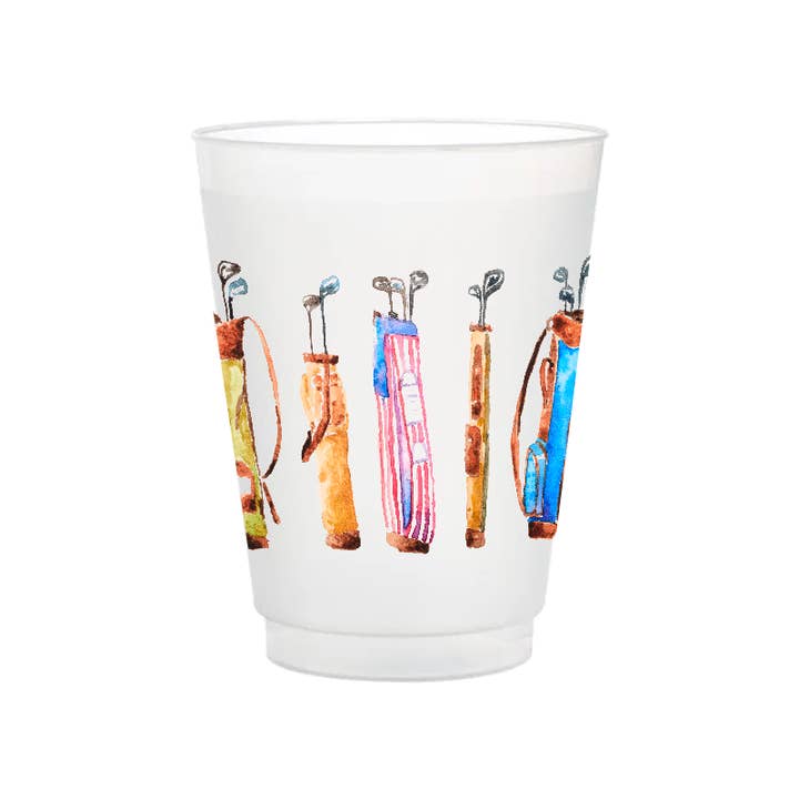 Golf Bags Frosted Cups | Set of 6