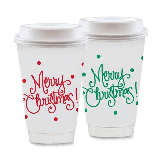 To-Go Coffee Cups | Merry Christmas | Polka Dots