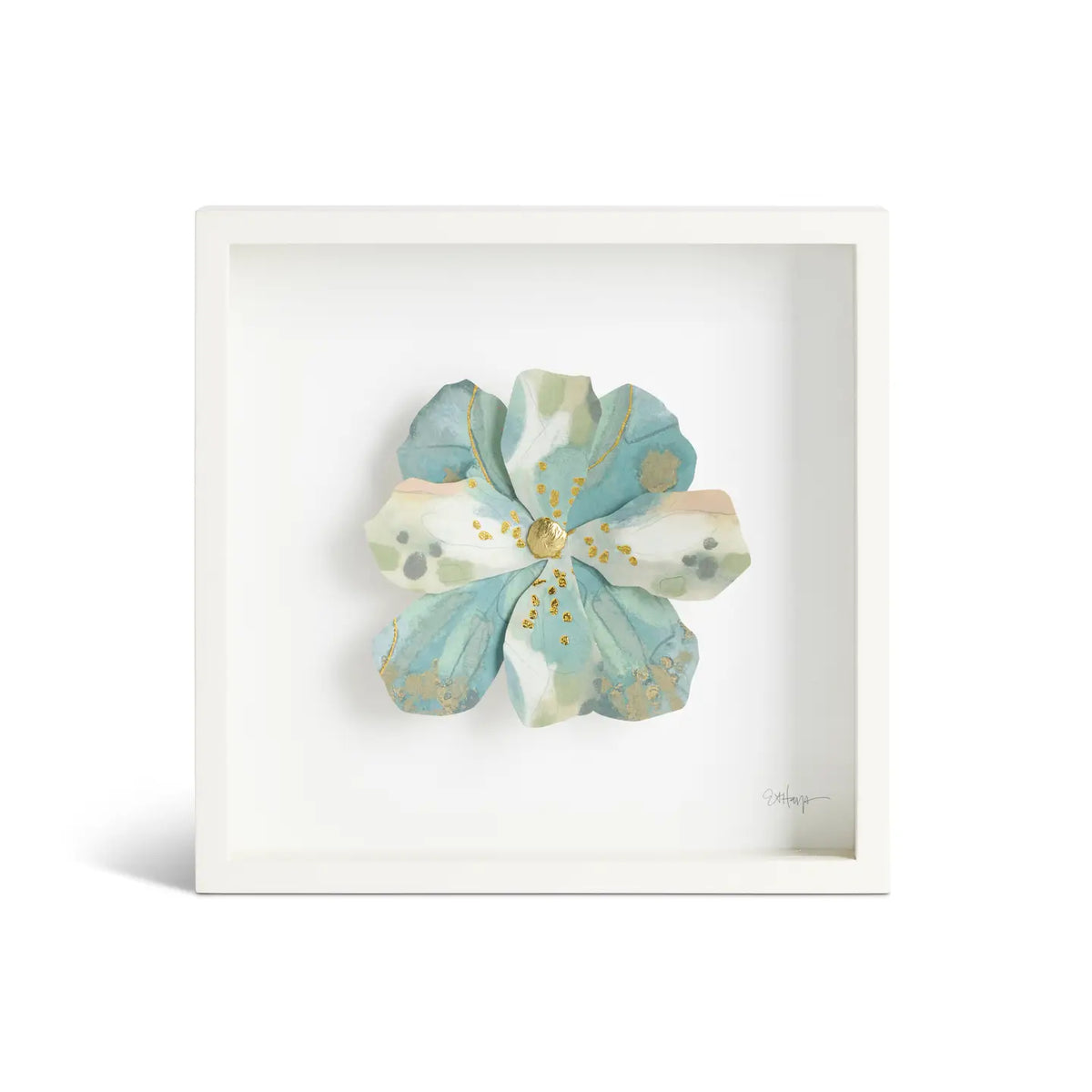 Flower Wall Art | Blue & White