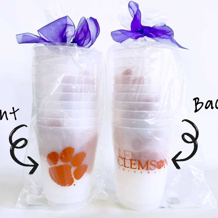 Frosted Cup Set | Clemson Logo