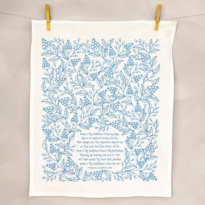 Tea Towel | Great Is Thy Faithfulness Hymn