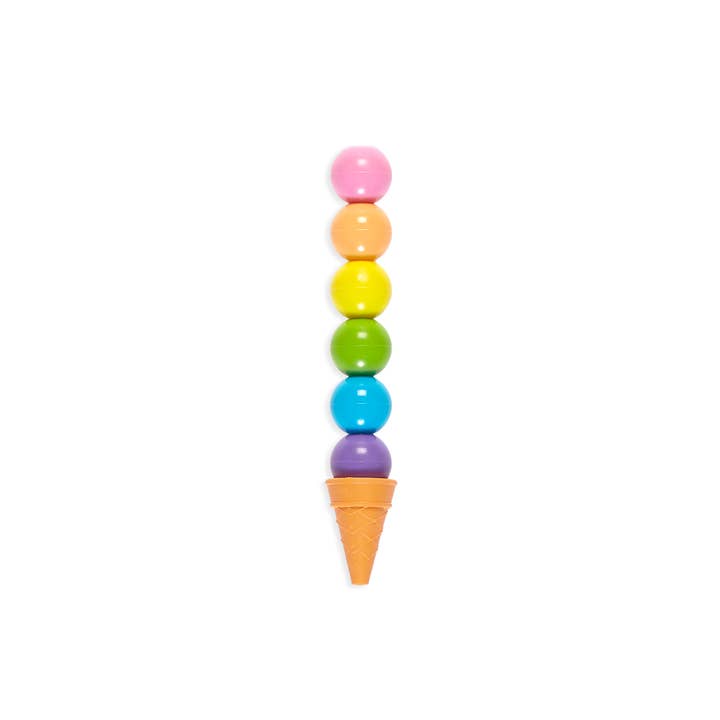 Rainbow Scoops Stacking Erasable Crayons | Vanilla Scented