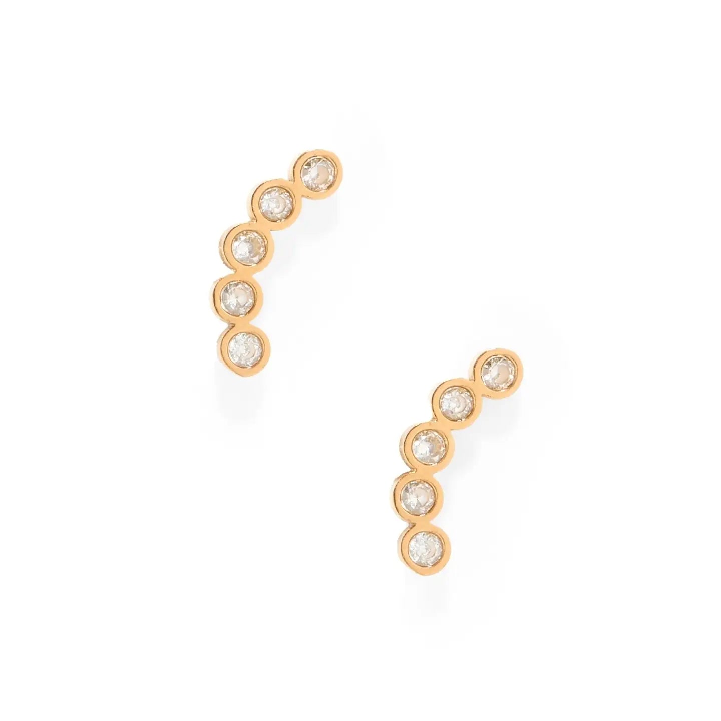 Screwback Stud Earrings | Abigail Sparkle Gold