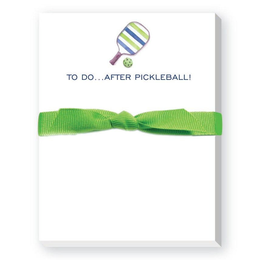 To Do After Pickleball Mini Notepad - Green Ribbon