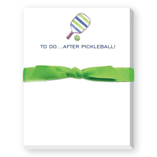 To Do After Pickleball Mini Notepad - Green Ribbon