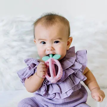 Bitzy Biter Teething Ball Baby Teether | Pink Lemonade