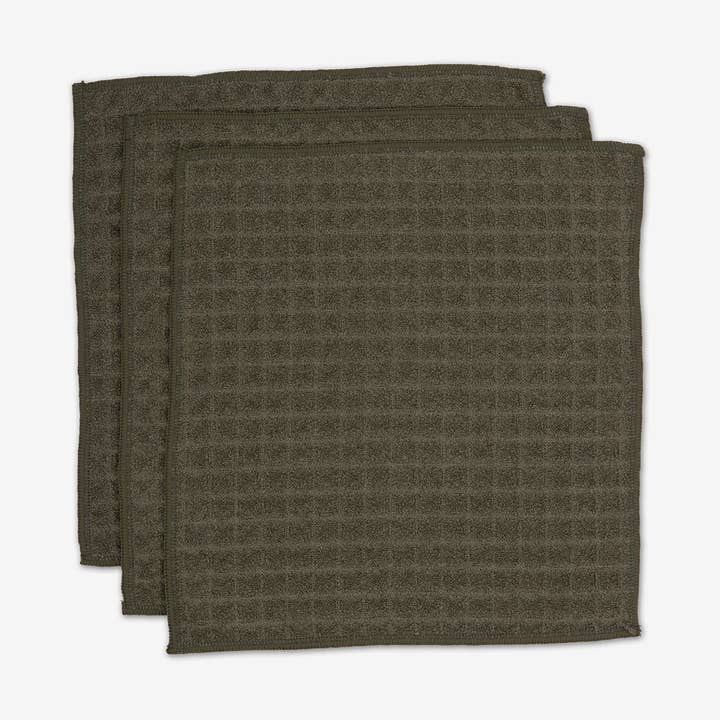 Waffle Dishcloth Set | Forest