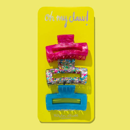 Claw Clip Trio | Colorful Confetti