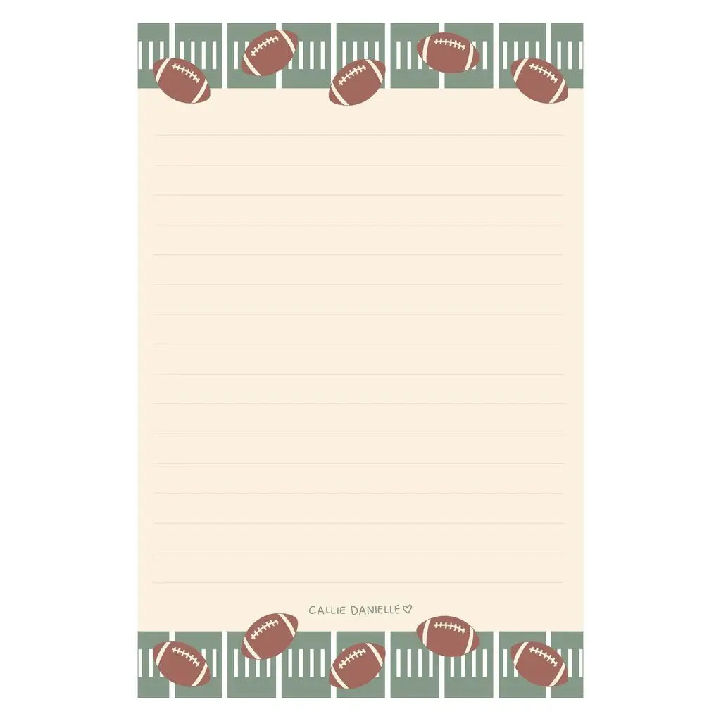 Football Game Day 4x6 Lined Notepad