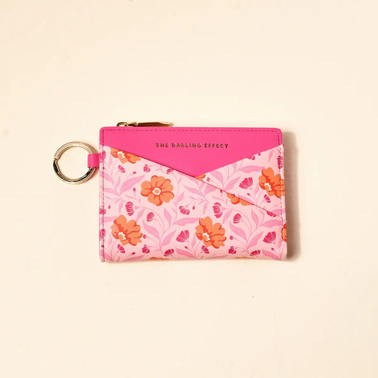 Luxe Pocket Wallet | Poppin' Petals Hot Pink