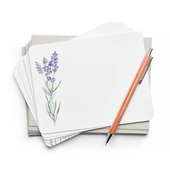 Boxed Flat Notecards | Lavender