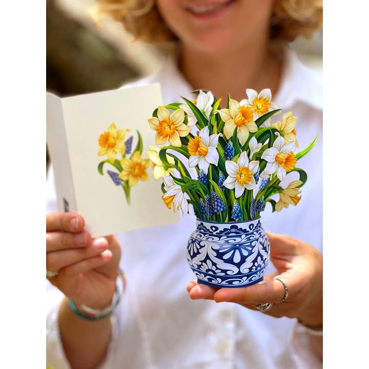 Mini Pop-Up Greeting Cards | English Daffodils