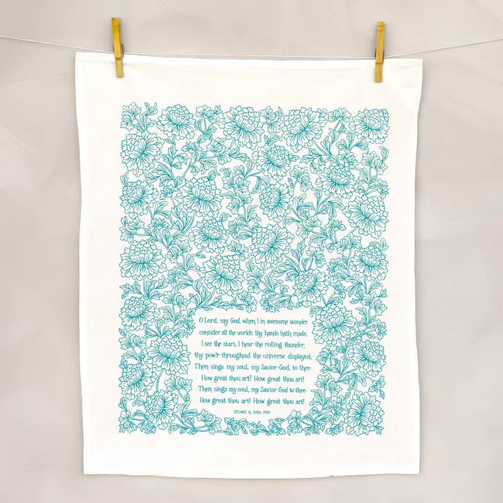 Tea Towel | How Great Thou Art Hymn