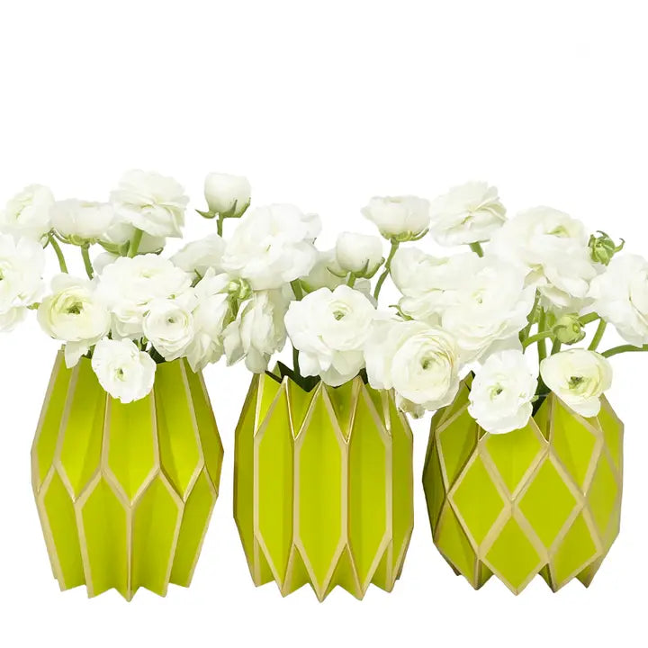 Paper Vase Wraps | Chartreuse