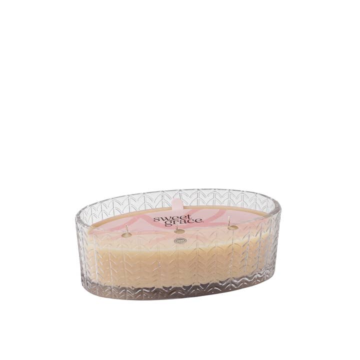 Sweet Grace Candle | 3-Wick Chevron