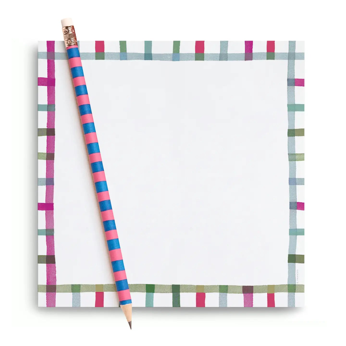 Chunky Square Notepad | Happy Plaid