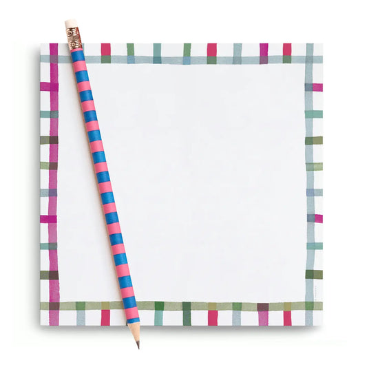Chunky Square Notepad | Happy Plaid