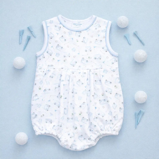 Little Golfer Print Bubble | Light Blue