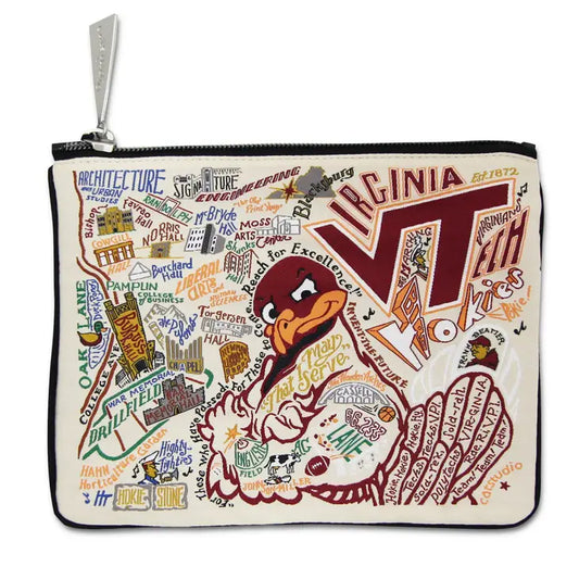 Virginia Tech University Collegiate Zip Pouch