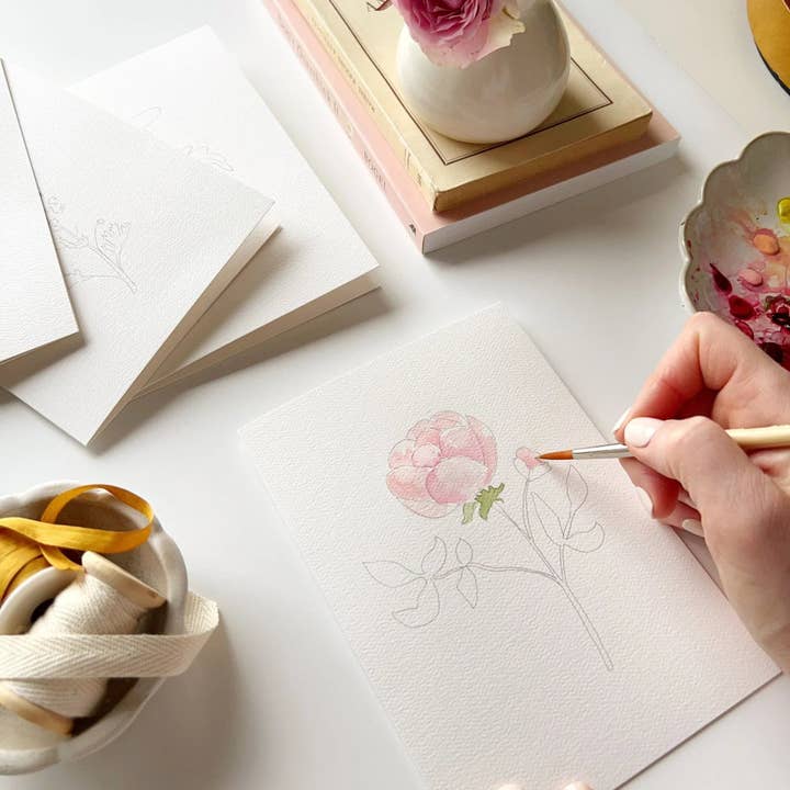 Paintable Notecards | Garden Flowers