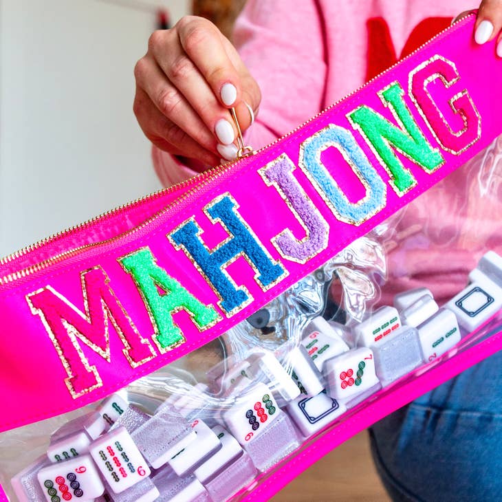 Mahjong Bag | Stitched | Pink