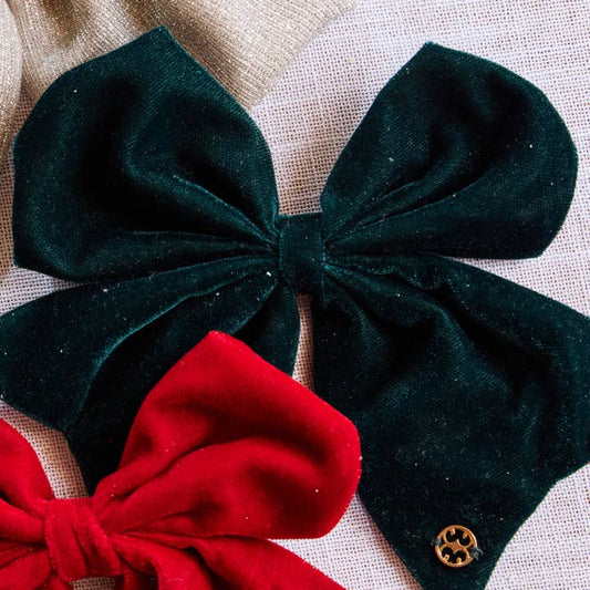 Magnetic Bow | Green Velvet