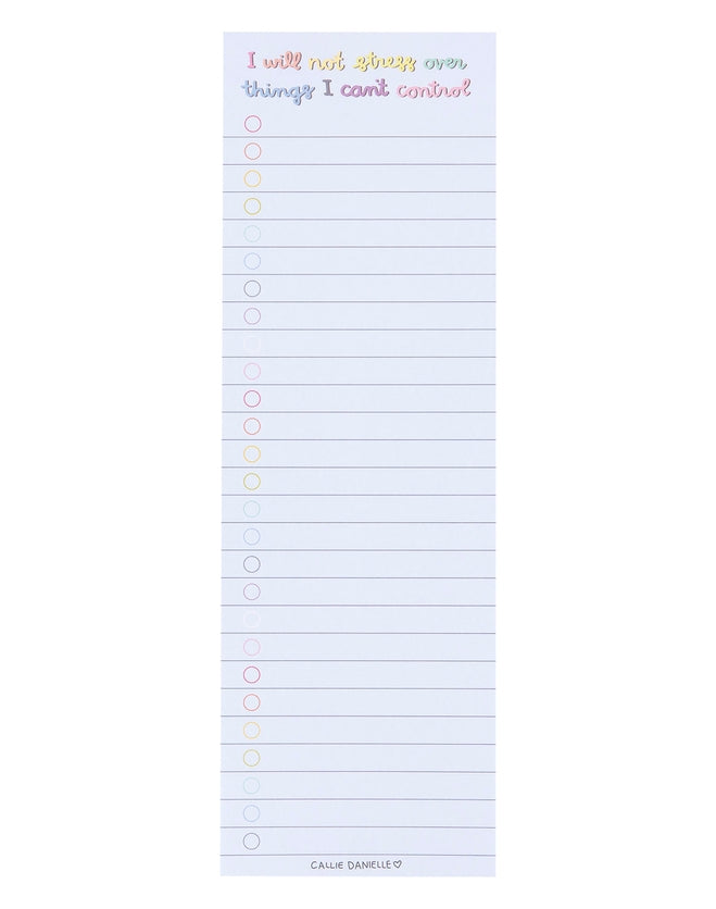 To-Do List Notepad | I Will Not Stress