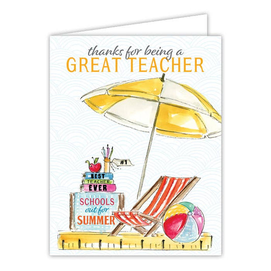Greeting Card | Great Teacher Beach