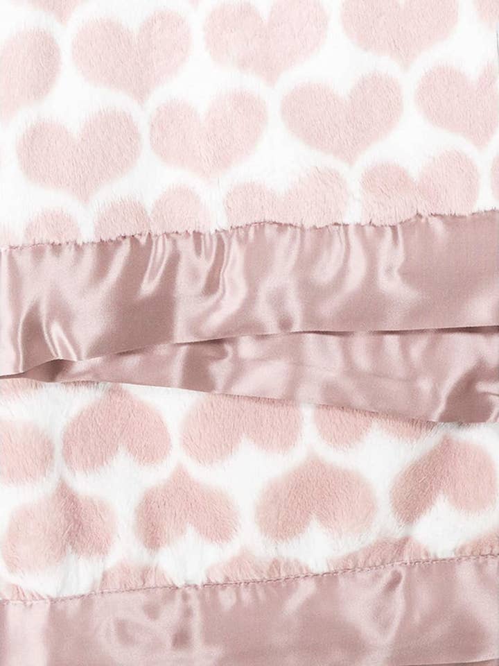 Luxe™ Heart Army Baby Blanket | Dusty Pink