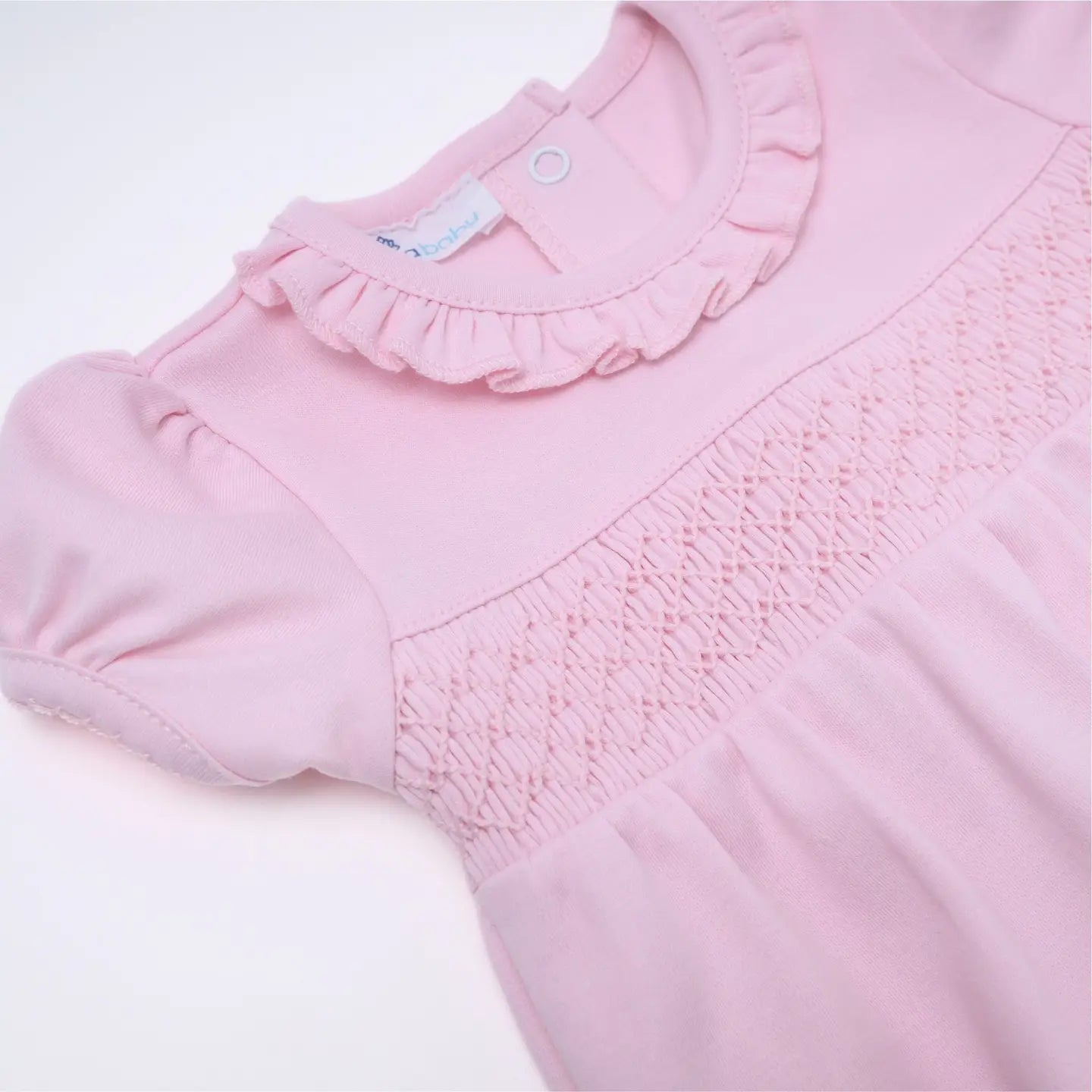 Essentials Solid Smocked Bubble | Pink