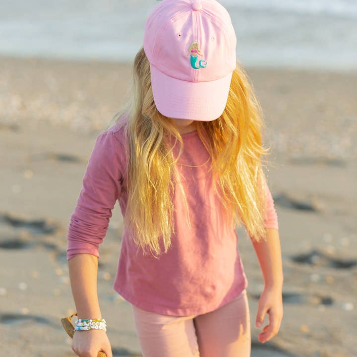 Baseball Hat | Pink Mermaid Bow | Youth