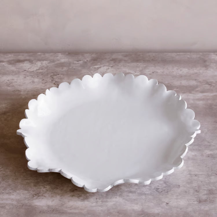 VIDA Colette Large Round Platter | White