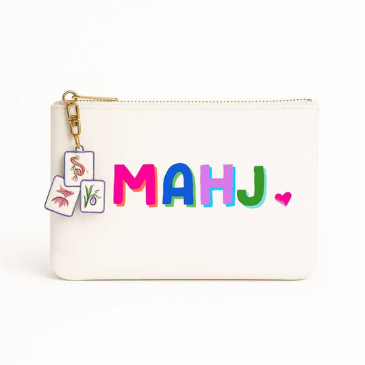 Canvas Mahjong Gift Bag w/ Tile Zipper