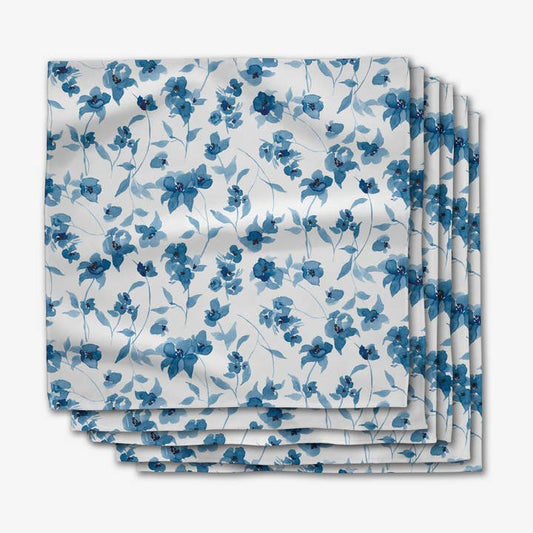 Dinner Napkin Set | Blue Floral
