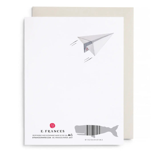 Greeting Card | Paper Airplane Love and Friendship
