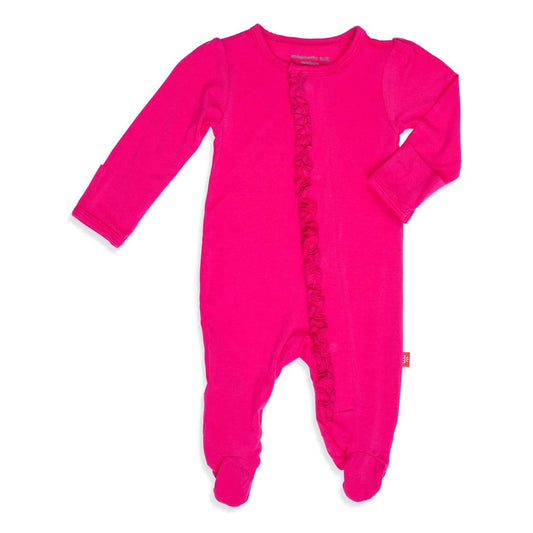 Glam Pink Magnetic Ruffle Footie