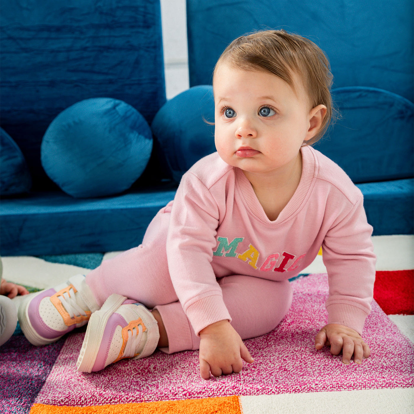 Magnetic Me Fleece Set | Cameo Pink w/Chenille Patches