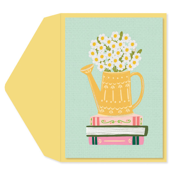 Daisy Watering Can Card