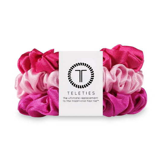 Teleties Silk Scrunchies | Rose All Day | Large