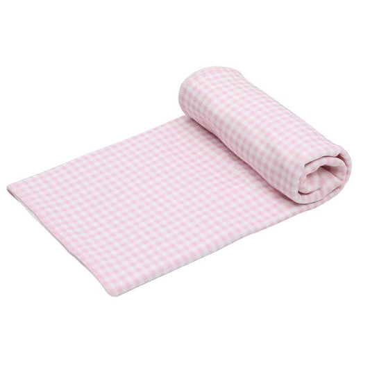 Swaddle Blanket | Pink Mini Checks