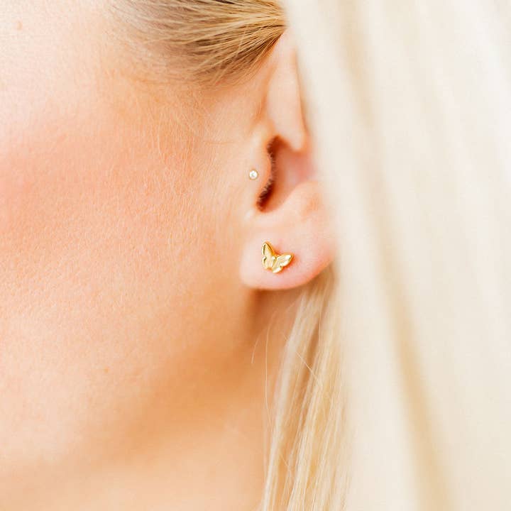 Screwback Stud Earrings | Bella Butterfly