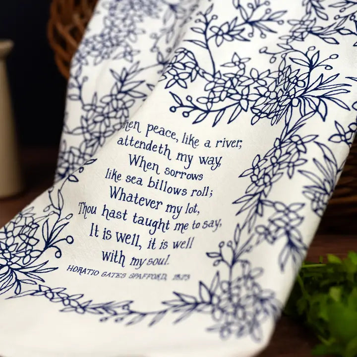 Tea Towel | It Is Well with My Soul Hymn