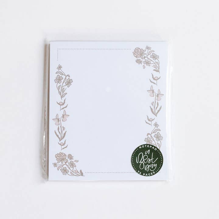 Large Notepad | Clover Border