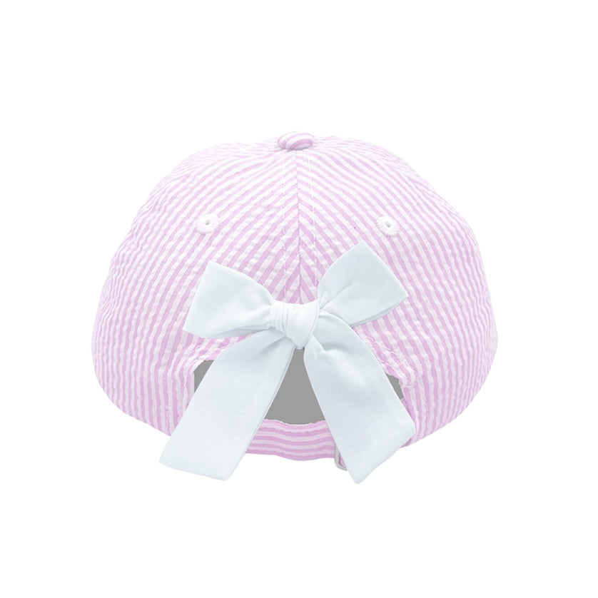 Baseball Hat | Striped Big Sis w/Bow | Youth