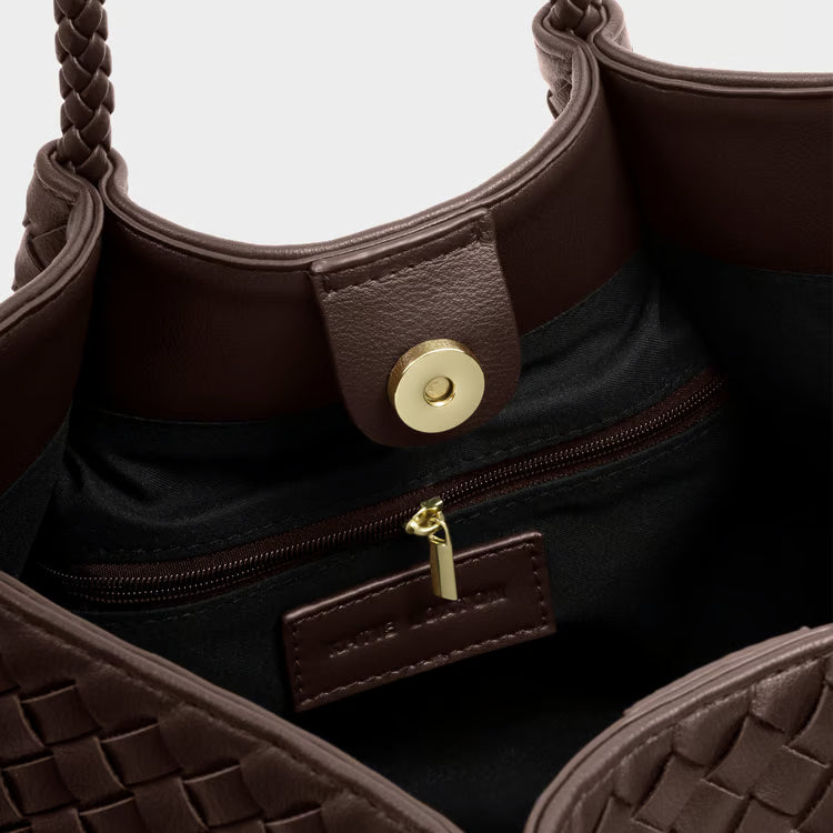 Nova Small Shoulder Tote | Chocolate