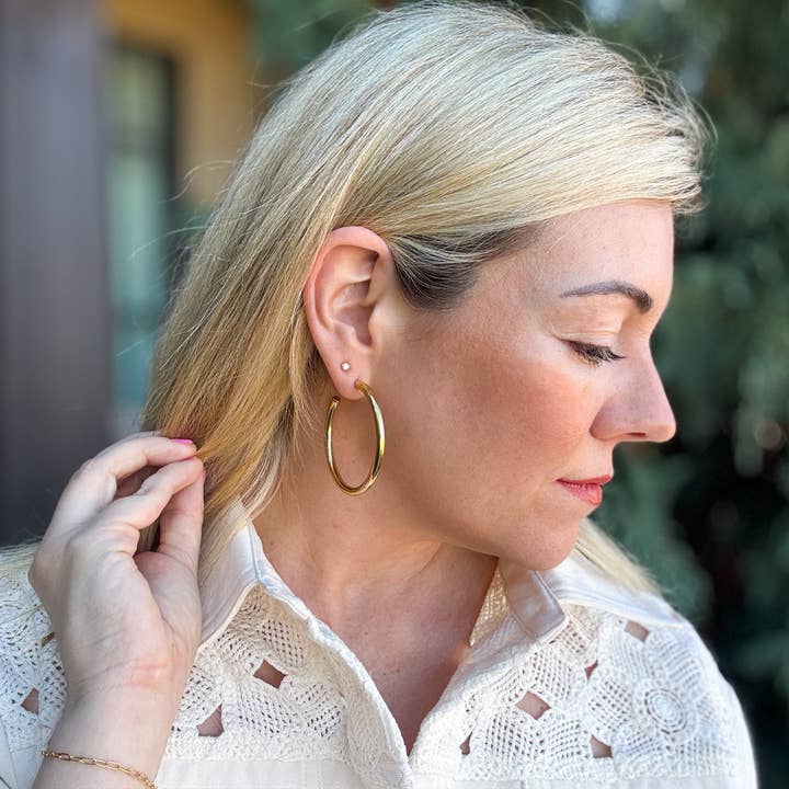 X-Large Hoop Earrings | Gold-Plated | Terry