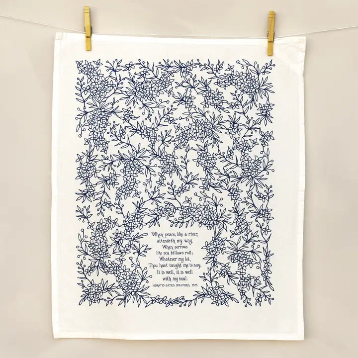 Tea Towel | It Is Well with My Soul Hymn