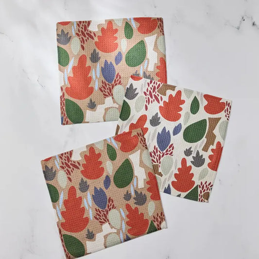 Dishcloth Set | Cut Paper Leaves
