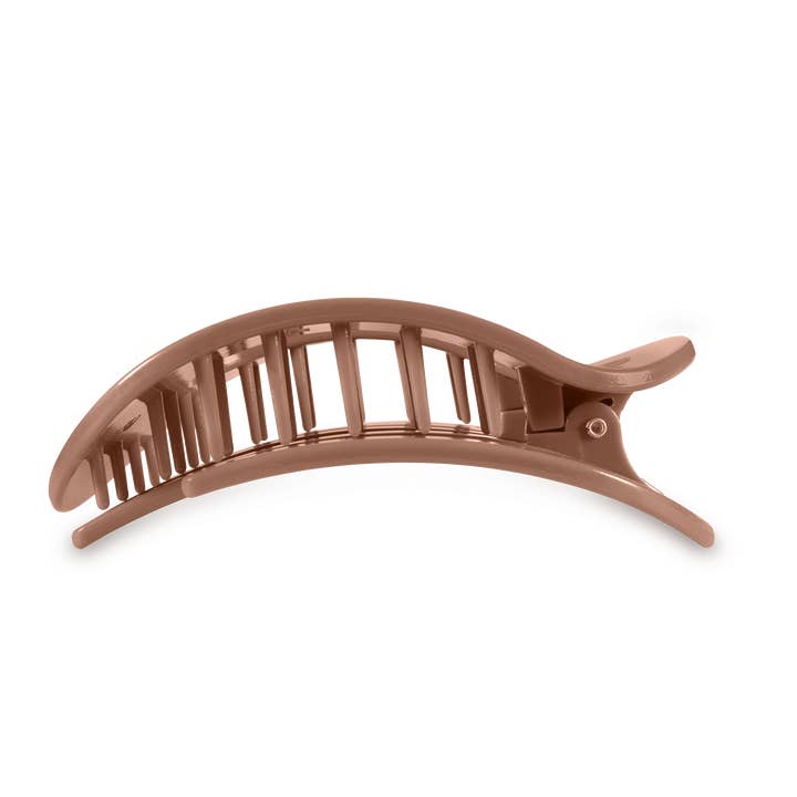 Teleties Flat Round Clip | Hampton Bay | Mocha Mousse