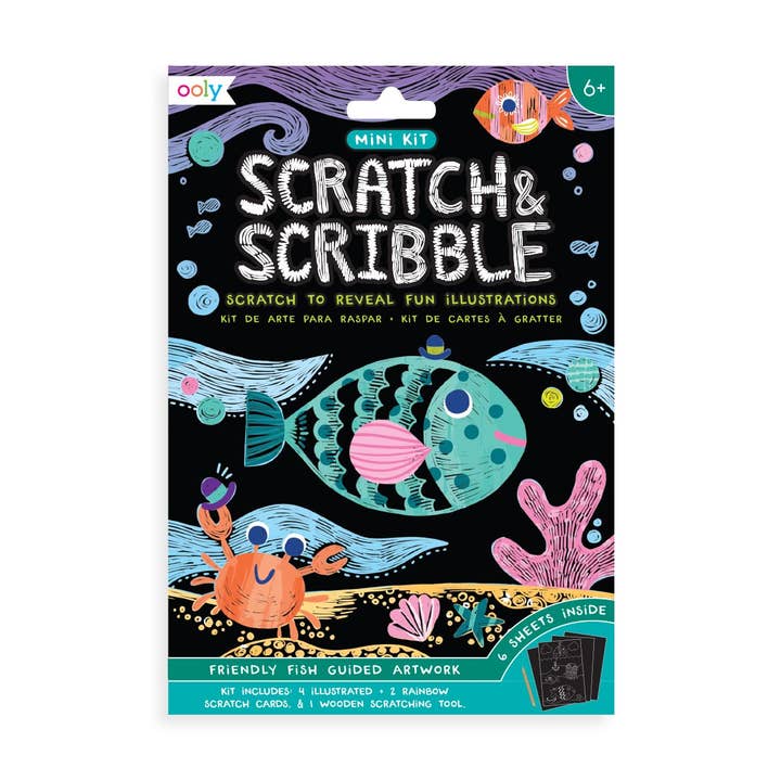 Mini Scratch & Scribble Art Kit | Friendly Fish